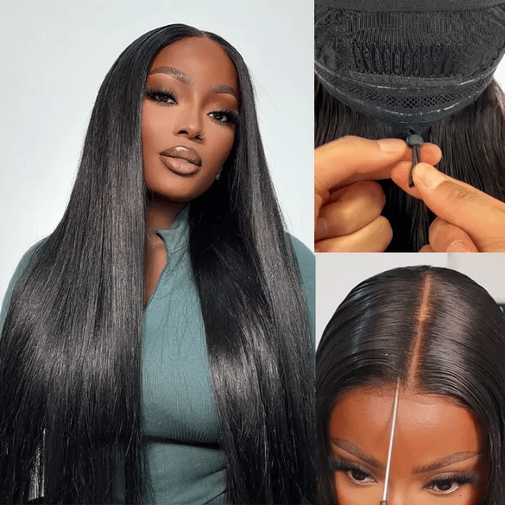 Ali Queen Straight Hair Beginner Friendly Glueless Pre-cut 13x4/13x6 Lace Front Wear and Go Wig 180%