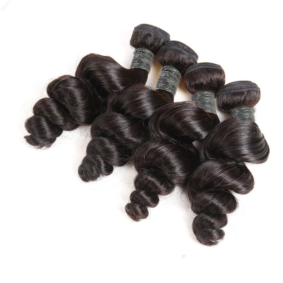 Ali Queen Loose Wave Tangle-Free Virgin Hair Bundle #1B Black