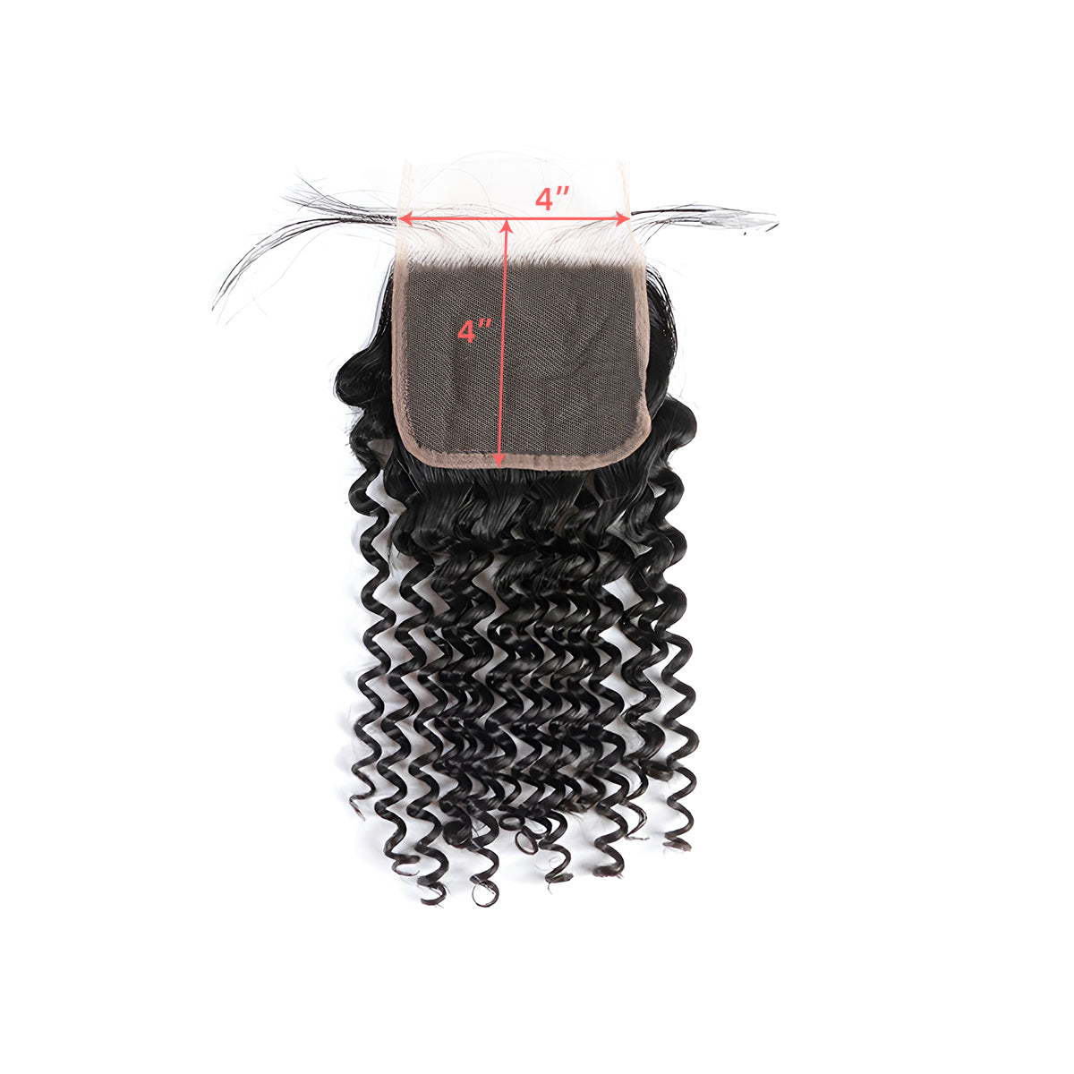 Ali Queen 4x4 HD Deep Wave 12a Grade Virgin Hair Lace Closure