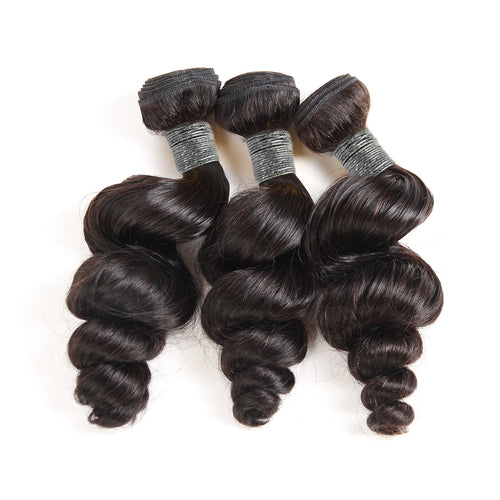 10A Loose Wave Virgin Human Hair Bundles – Soft & Voluminous