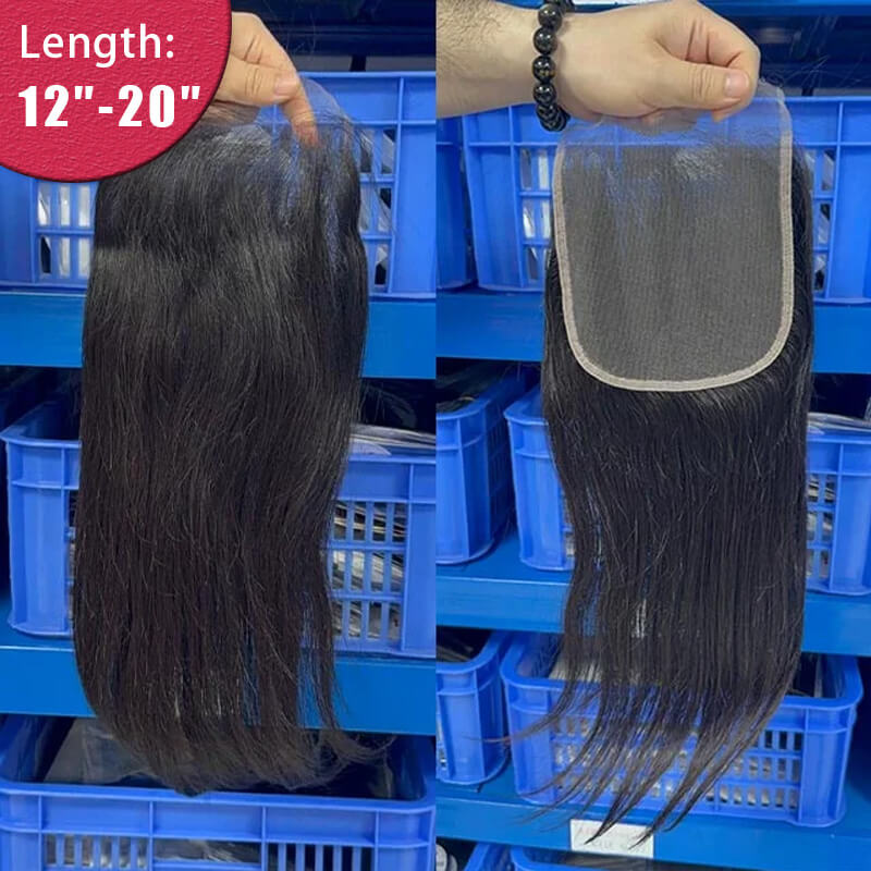 Ali Queen 6x6 HD Deep Side Part Straight Raw Hair Lace Closure