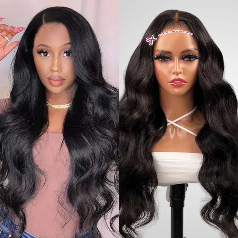 Ali Queen Body Wave Glueless 3 Seconds Install 4x4 Pre-cut Lace Wear and Go Wig 180%  Density