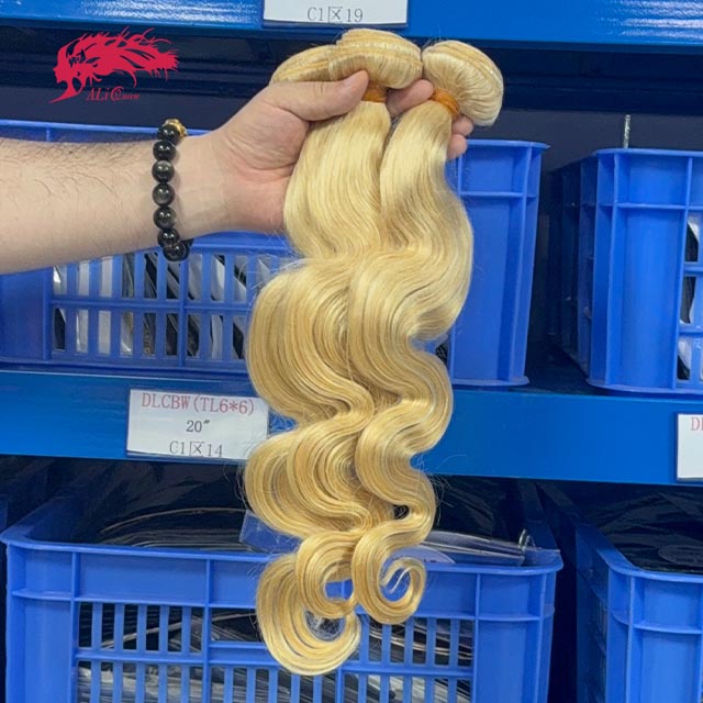 Ali Queen 613 Blonde Body Wave No Shedding Virgin Human Hair Bundle