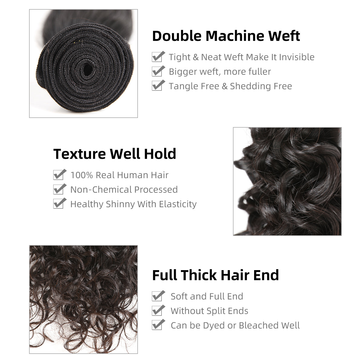 Ali Queen Water Wave Regular 100% Unprocessed Virgin Hair