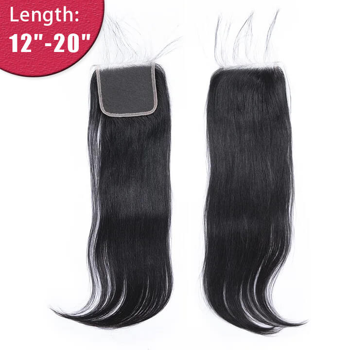 Ali Queen 4x4 HD Straight Free Part Premium Raw Hair Invisible Closure