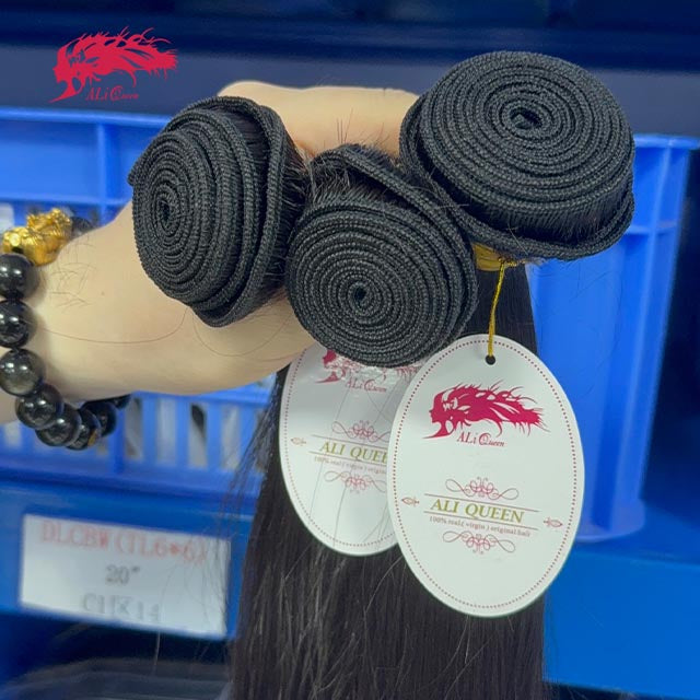 Ali Queen Straight Tangle-free Raw Hair Reuseable Bundle Deal