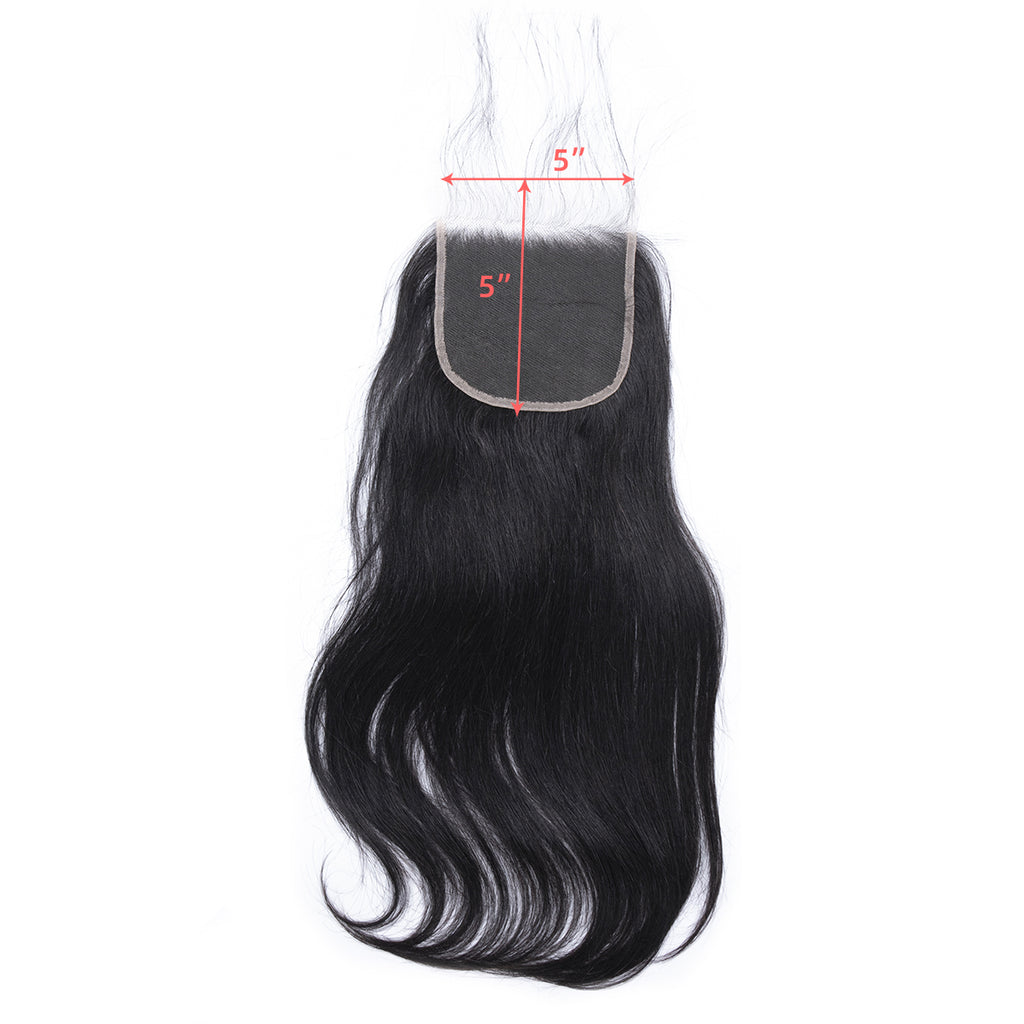 Ali Queen 5x5 HD Straight Virgin Hair  Lace Closure Free Part