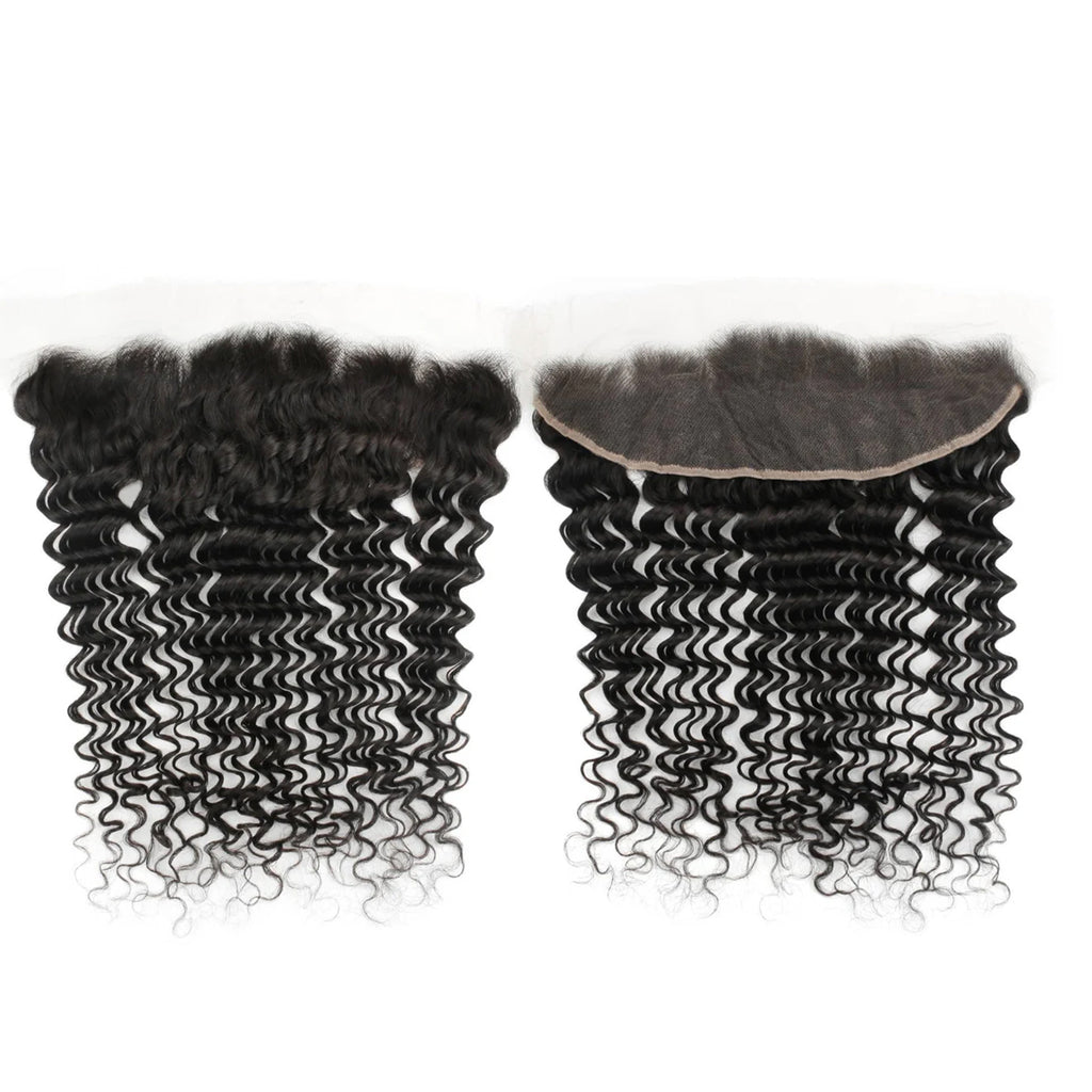 Ali Queen Raw Hair 13x4 Deep Wave Free Part HD Lace Frontal