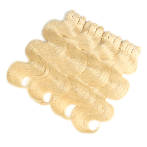 613 Body Wave Raw Human Hair Bundles – 100% Unprocessed Blonde Hair