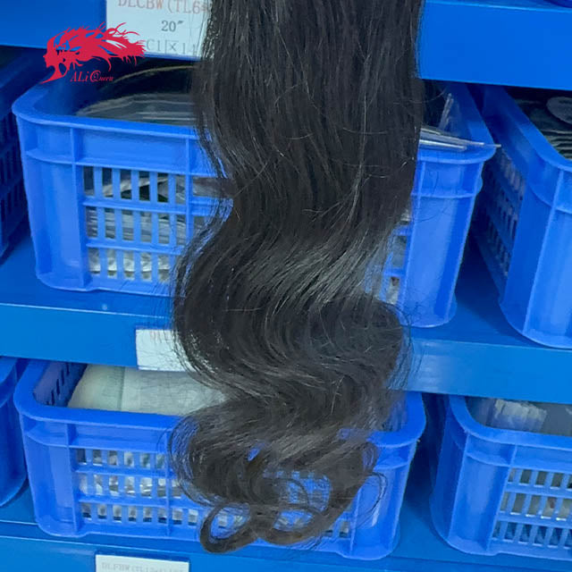 Ali Queen Body Wave Free Part Premium Raw Hair 2x6 HD Lace Closure