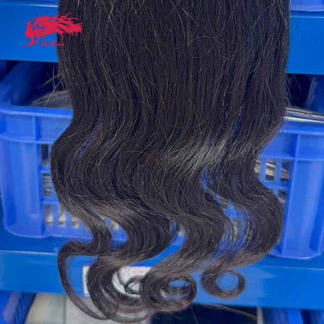 Ali Queen 5x5 HD Body Wave Premium Raw Hair Lace Closure Natural Black