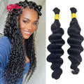 Ali Queen Loose Deep Wave Bulk Human Braiding Hair – Natural Color