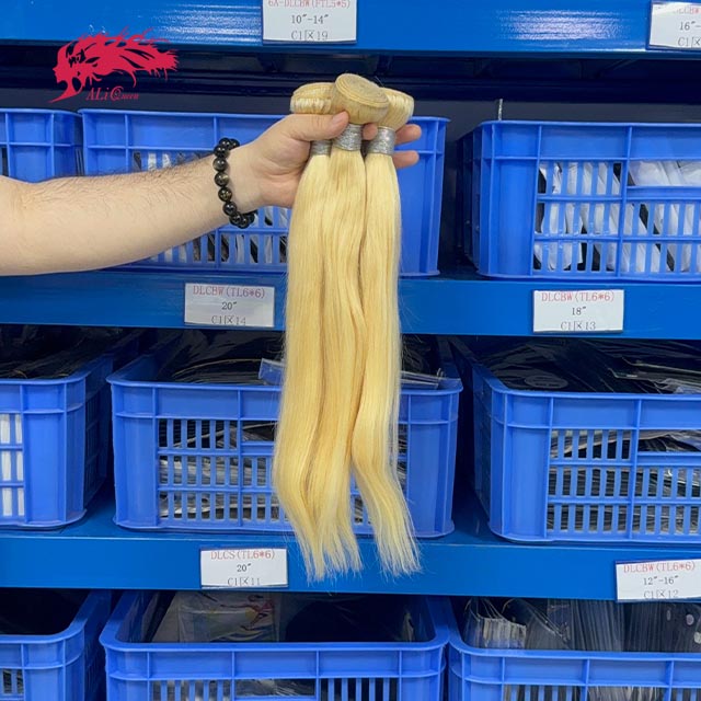 Ali Queen #613 Blonde 100% Virgin Hair – Straight Premium Bundle