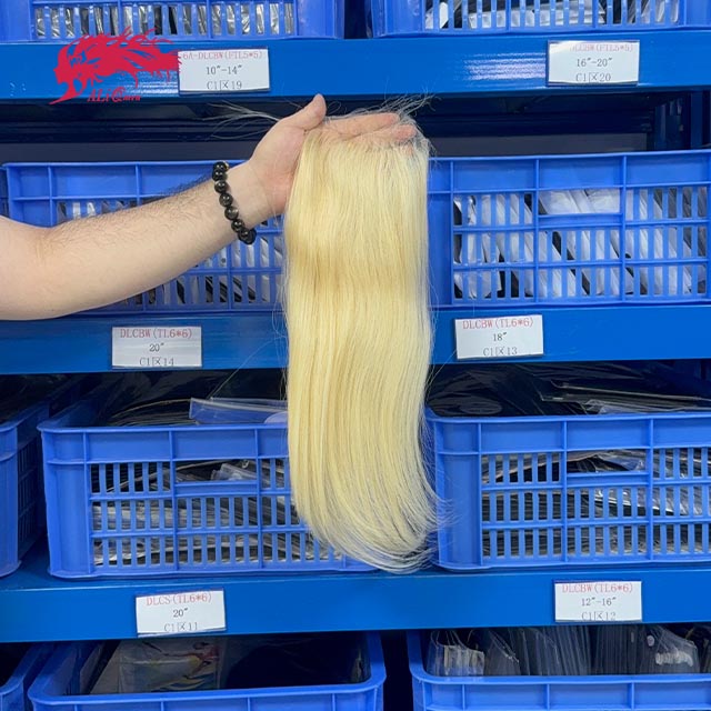 Ali Queen 5x5 HD Straight #613 Blonde Raw Hair Lace Closure
