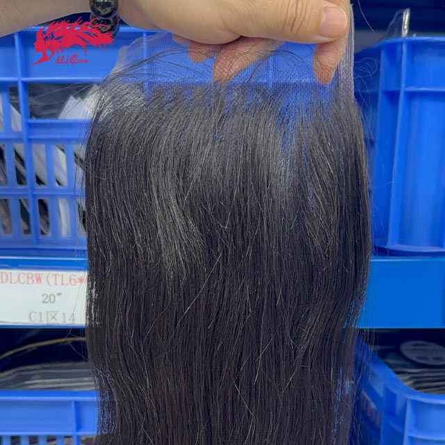Ali Queen 5x5 HD Straight Free Part Raw Human Hair Lace Closure