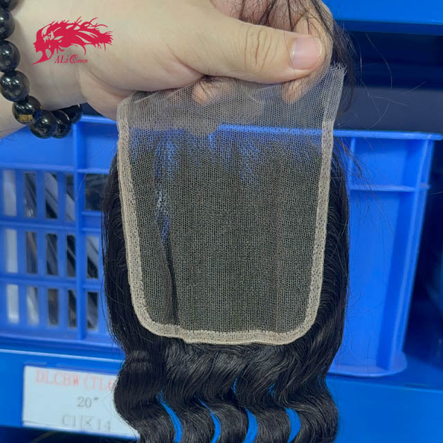 Ali Queen 4x4 HD Natural Wave Lace Closure Virgin Hair Natural Color