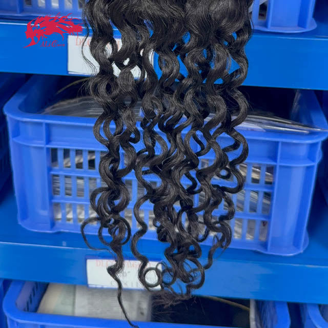 Ali Queen 4x4 Invisible Water Wave Virgin Hair HD Lace Closure