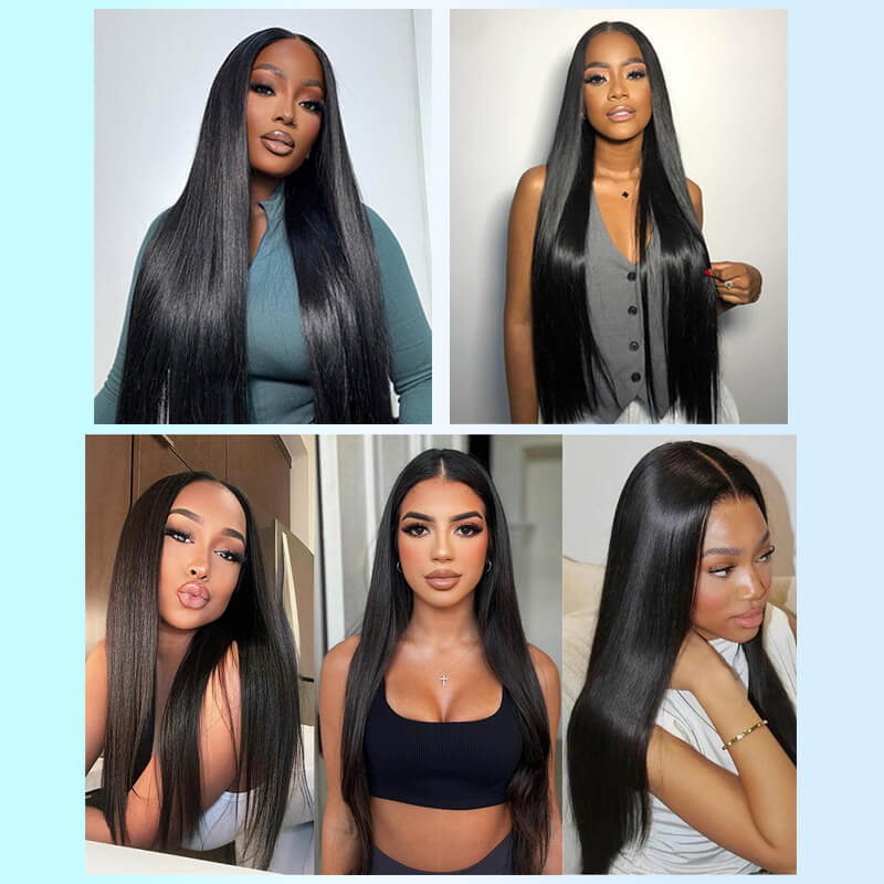 Ali Queen Straight Full End Natural Black Premium Virgin Hair Bundle