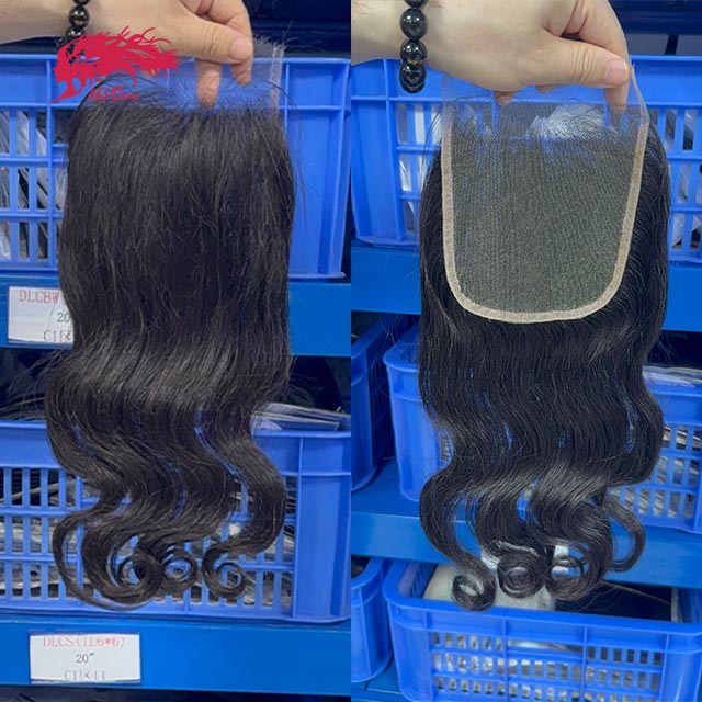 Ali Queen 5x5 HD Body Wave Premium Raw Hair Lace Closure Natural Black