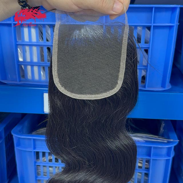 Ali Queen Body Wave Free Part Premium Raw Hair 4x4 HD Lace Closure