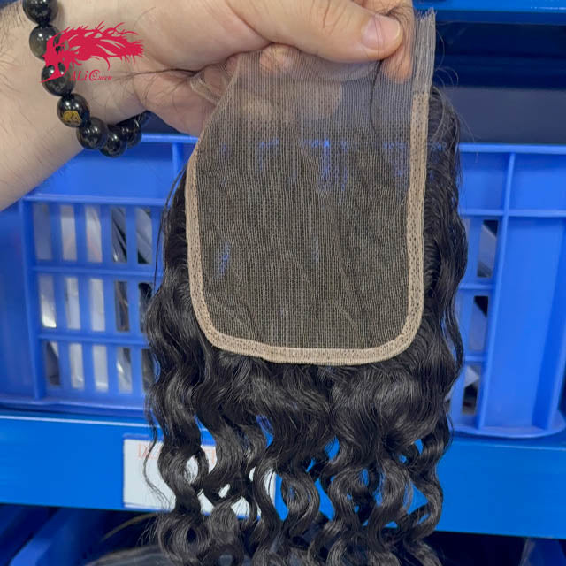 Ali Queen 4x4 Invisible Water Wave Virgin Hair HD Lace Closure