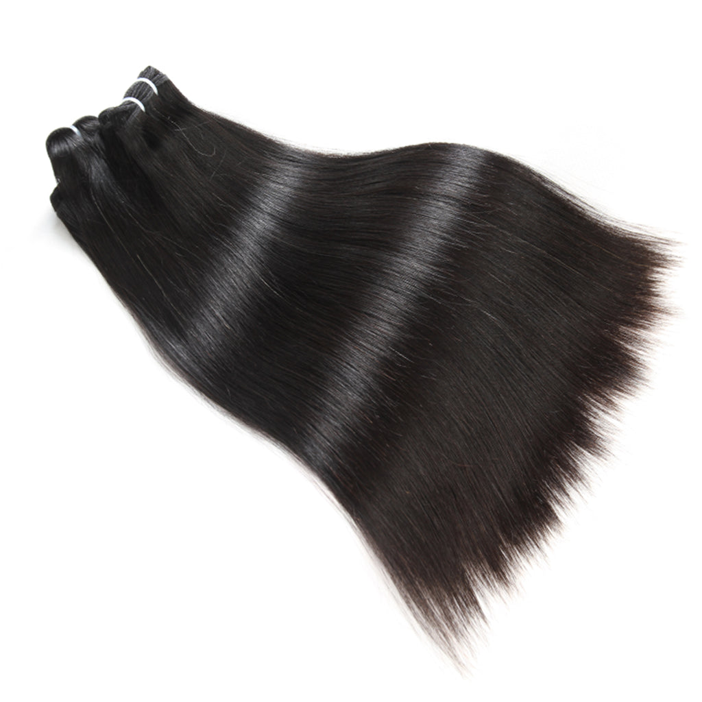Ali Queen Straight Raw Double Drawn Mink Hair #1B Bundle 14-30 Inch