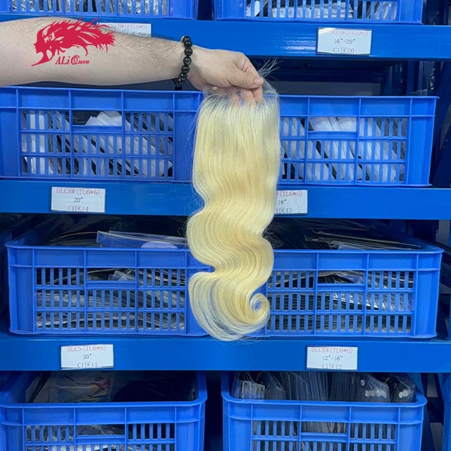 Ali Queen #613 Body Wave Free Part Raw Hair  5x5 HD Lace Closure