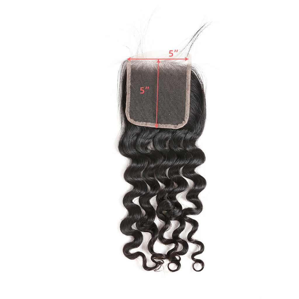 Ali Queen 5x5 HD Natural Wave 12A Virgin Hair  Lace Closure