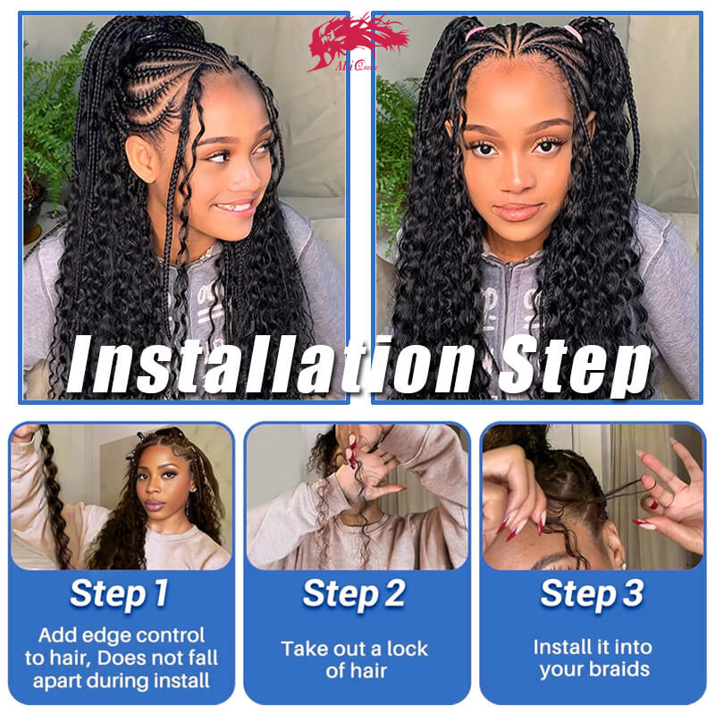 Ali Queen Loose Deep Wave Bulk Human Braiding Hair – Natural Color
