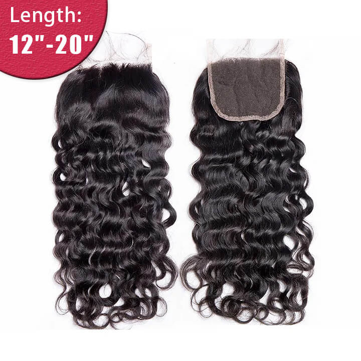 Ali Queen Free Part  Water Wave Premium Raw Hair 5x5 HD Closure