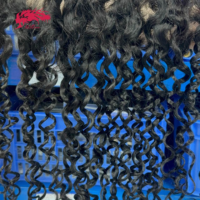 Ali Queen Water Wave Virgin Hair 13x4 HD Frontal Natural Hairline