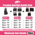 AliQueen Premium Raw Hair Bundle Package Deal 12 Pcs