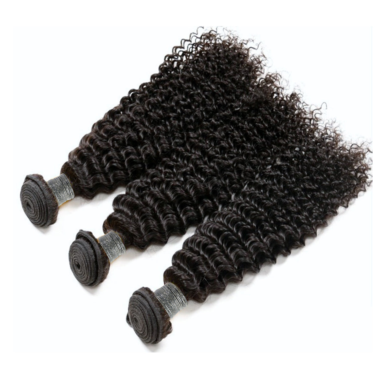 Ali Queen Kinky Curly Virgin Human Hair Bundle #1B Natural Black