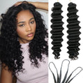 Ali Queen Deep Wave Crochet Human Hair for Boho Braids Extension