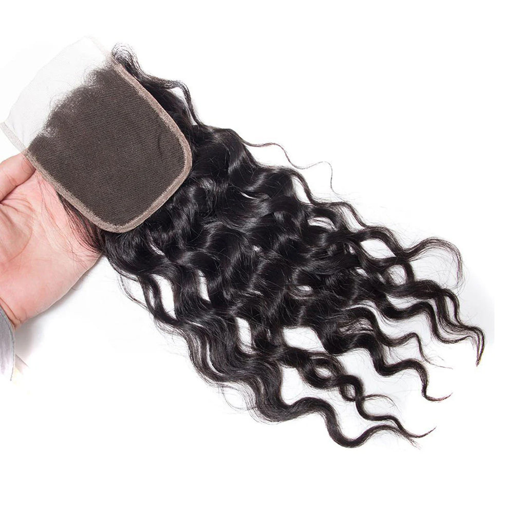 Ali Queen Water Wave Virgin Hair 5x5 HD Real Lace Closure