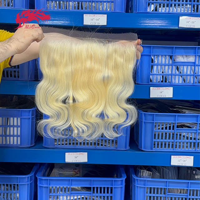 Ali Queen #613 Blonde 13x4 HD Body Wave Raw Hair Ear to Ear Frontal