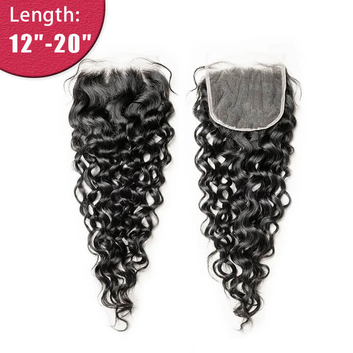 Ali Queen 4x4 Invisible Water Wave Virgin Hair HD Lace Closure