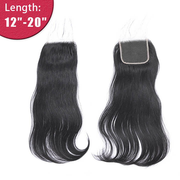 Ali Queen 4x4 HD Straight Human Virgin Hair Invisible Lace Closure