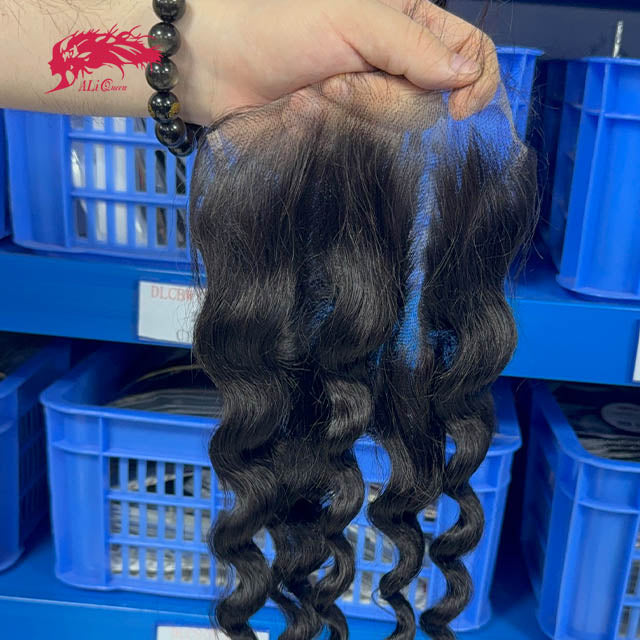 Ali Queen Natural Wave Virgin Hair 6x6 HD Large Lace Closure