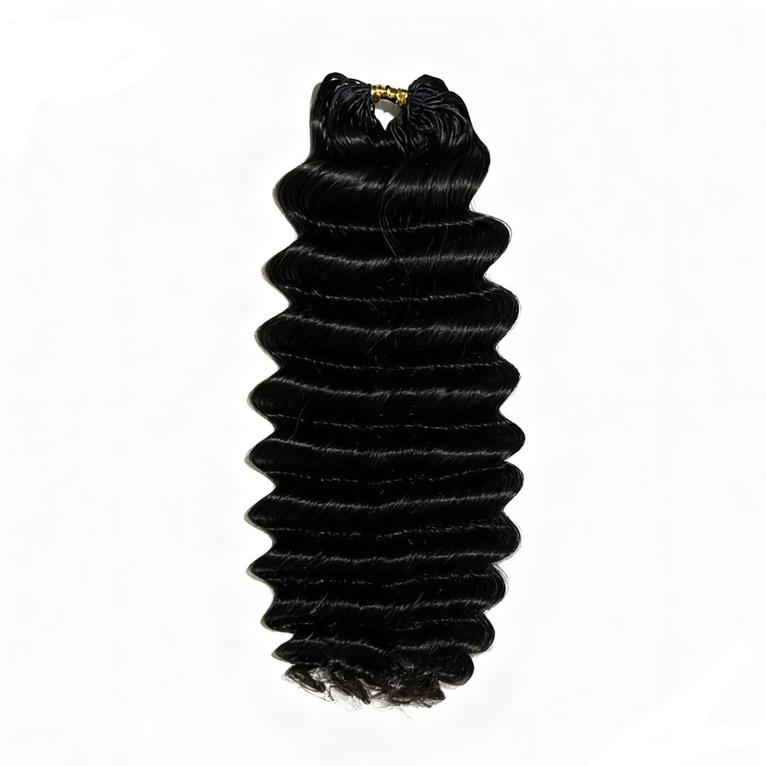 Ali Queen Deep Wave Crochet Human Hair for Boho Braids Extension