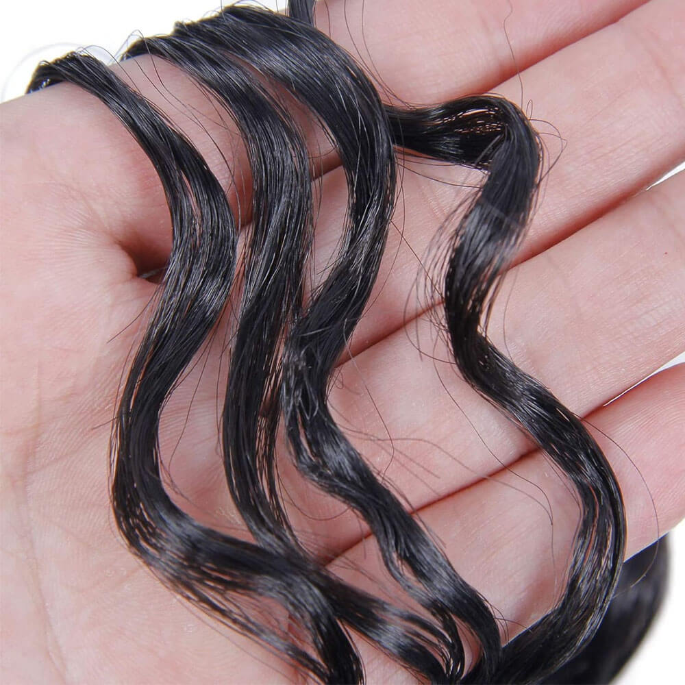 Ali Queen 12A Water Wave Feathering Crochet Human Hair Extension