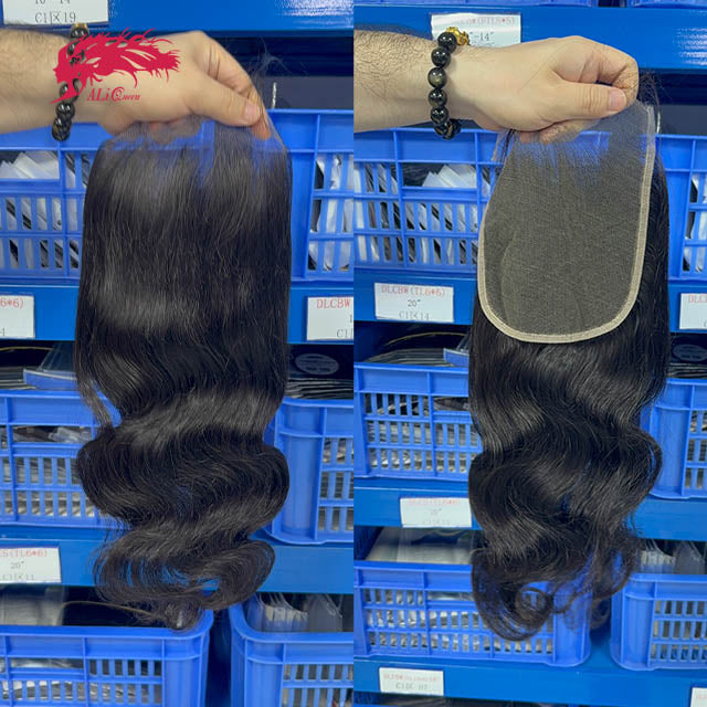 Ali Queen 6x6 Body Wave Virgin Hair HD Lace Closure Natural Black