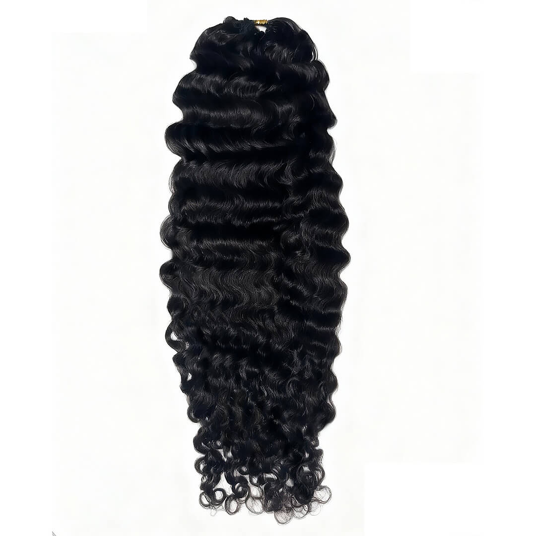 Ali Queen 12A Water Wave Feathering Crochet Human Hair Extension