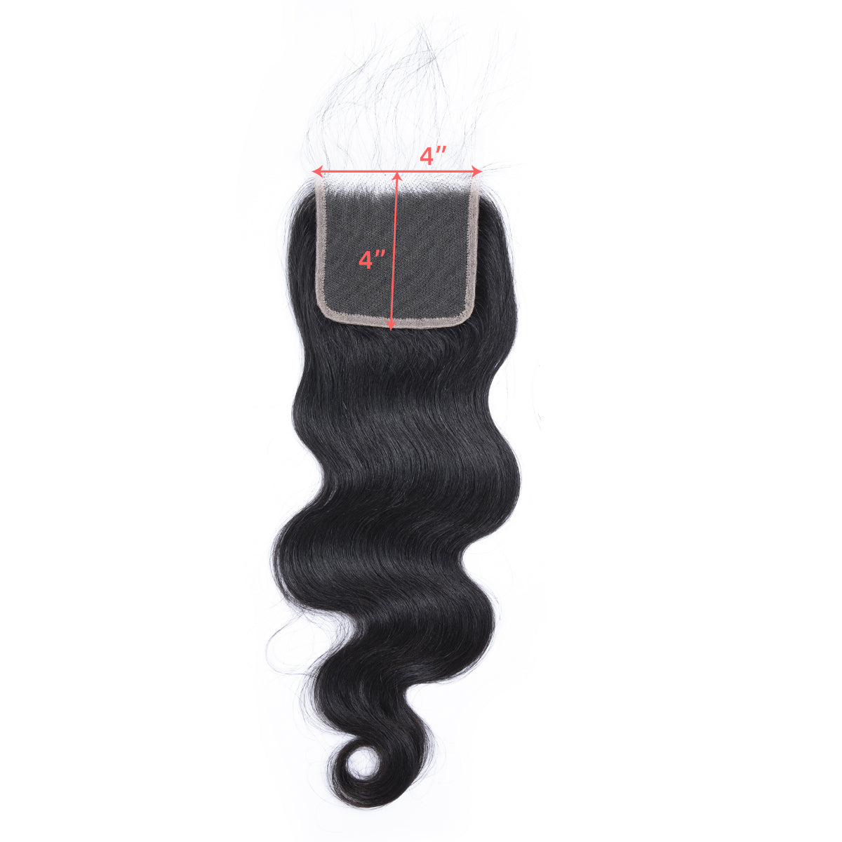 Ali Queen Body Wave Free Part Premium Raw Hair 4x4 HD Lace Closure
