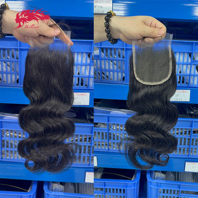 Ali Queen 4x4 HD Body Wave Virgin Hair Lace Closure 12-20 Inch