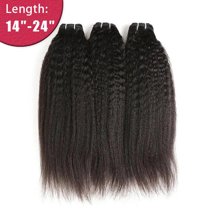 Ali Queen Yaki Straight Durable Regular Raw Hair #1B Bundle