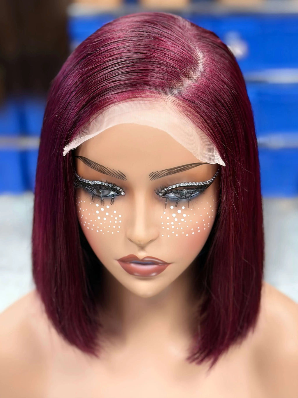 Ali Queen Straight Super Double Drawn Glueless Human Hair  5x5 Lace Bob Wig