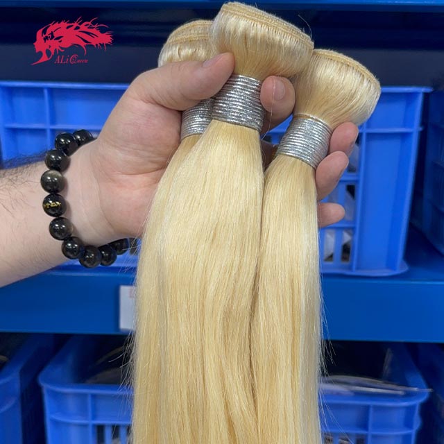 Ali Queen #613 Blonde 100% Virgin Hair – Straight Premium Bundle
