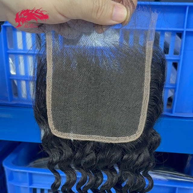 Ali Queen 4x4 HD Deep Wave 12a Grade Virgin Hair Lace Closure