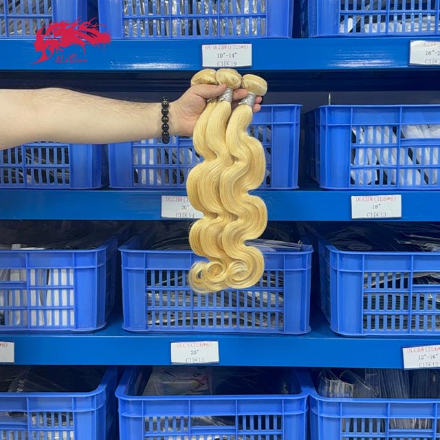 Ali Queen #613 Blonde Body Wave Virgin Hair Bundle Tangle-Free